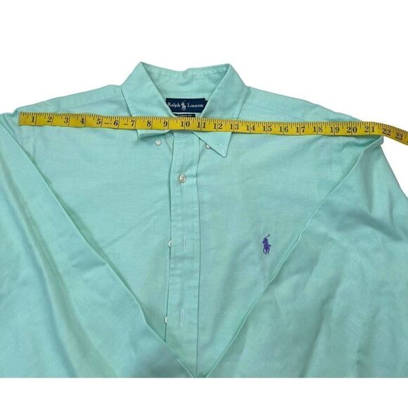 Ralph Lauren Men’s Light Green Button Down Shirt  17 36/37 Classic Fit L/XL - Picture 7 of 11